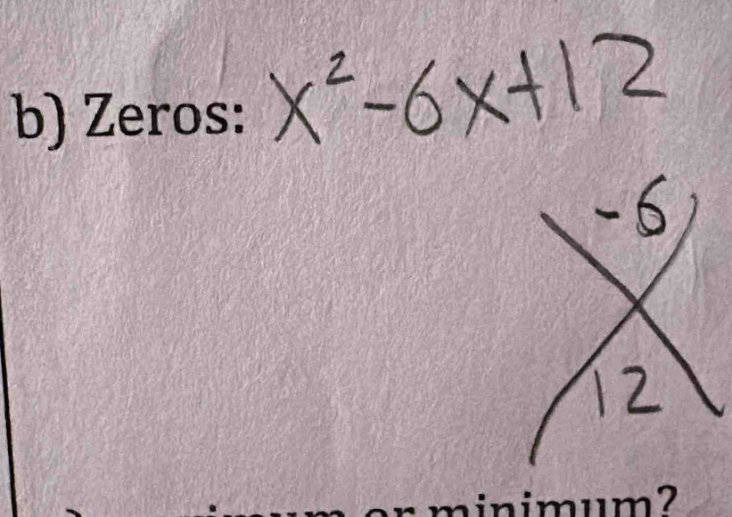 Zeros: 
ninimum?