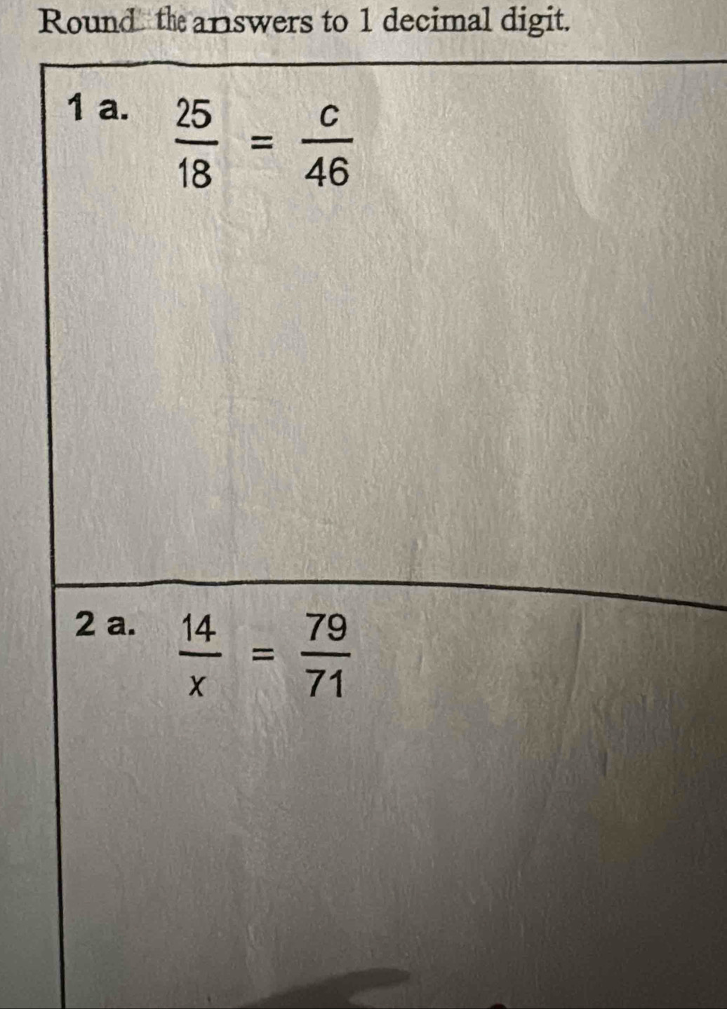 Round the answers to 1 decimal digit.