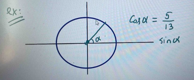 Rx
cos alpha = 5/13 
sin alpha