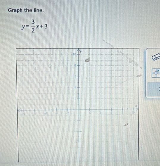 Graph the line.
y= 3/2 x+3
×