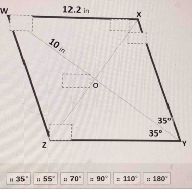 35° :: 55° :: 70° :: 90° :: 110° :: 180°