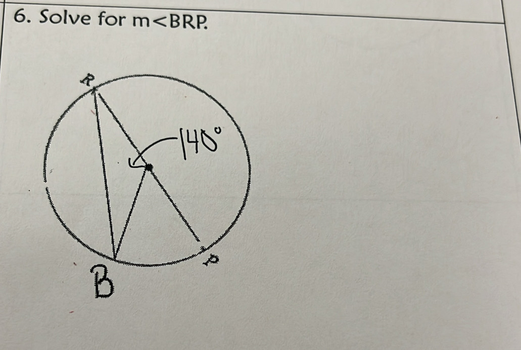 Solve for m .