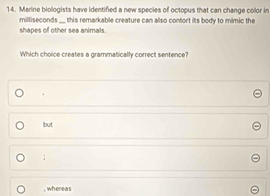 Solved: Marine biologists have identified a new species of octopus that ...