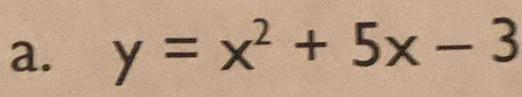 y=x^2+5x-3