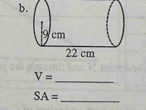 V= _
SA=
_