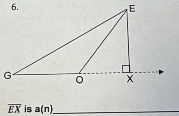 overline EX is a(n) _