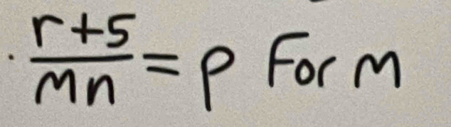  (r+5)/Mn =p Form