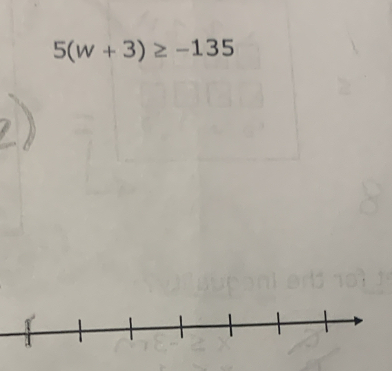 5(w+3)≥ -135