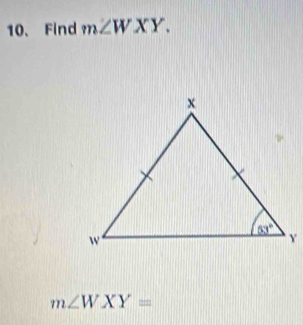 Find m∠ WXY.
m∠ WXY=