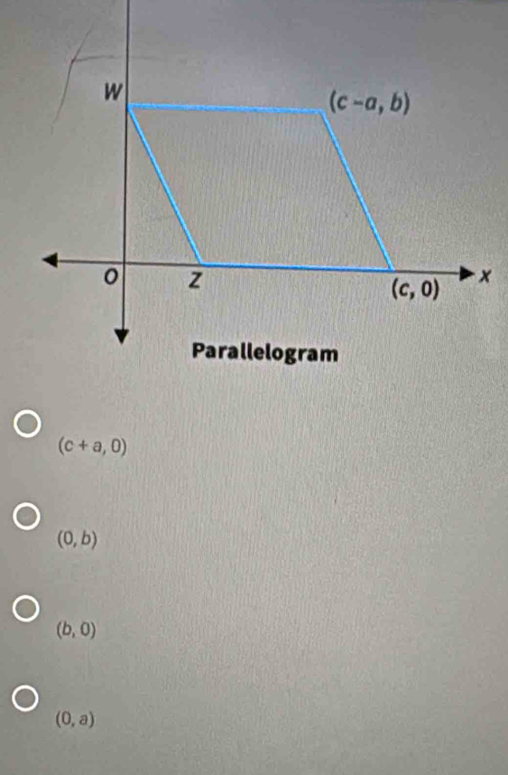 (c+a,0)
(0,b)
(b,0)
(0,a)