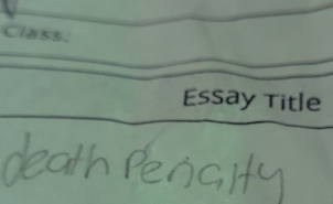 Class: 
Essay Title