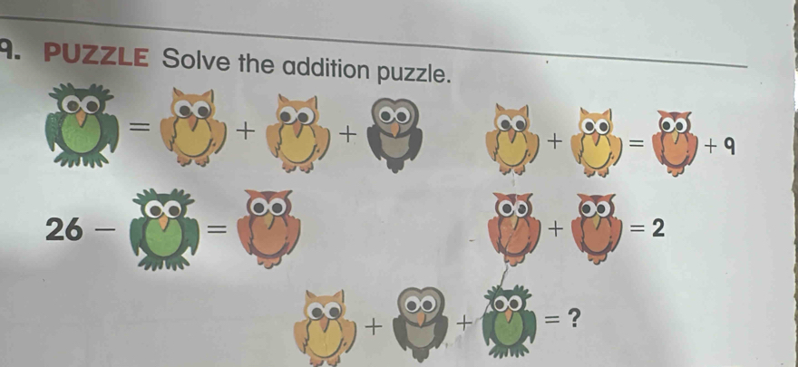 PUZZLE Solve the addition puzzle.