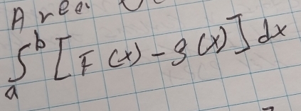 ∈t _a^b[F(x)-3(x)]dx
A ree