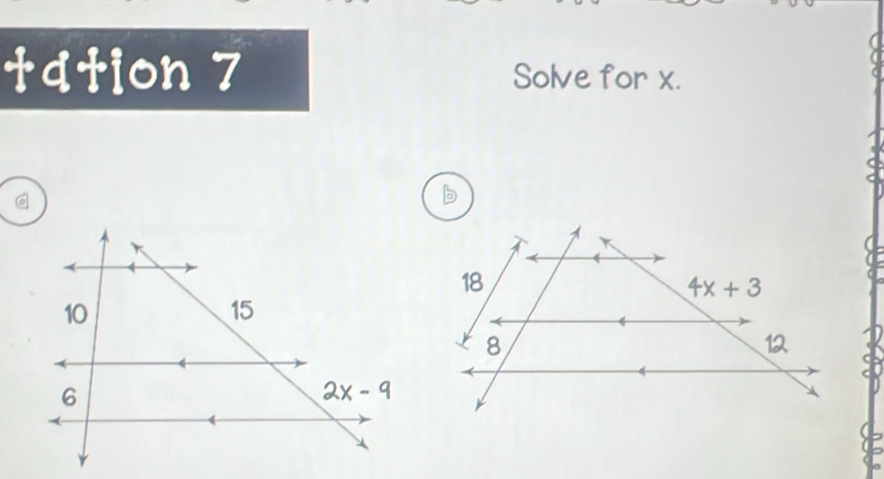 +dtion 7 Solve for x.
@