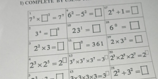 COMPLETE B V   
5 _ □ 3* 3* 3* 3=3
|