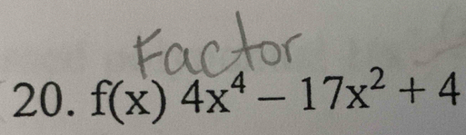 f(x)4x^4-17x^2+4