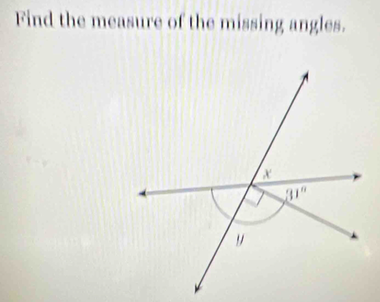 Find the measure of the missing angles.
□ 