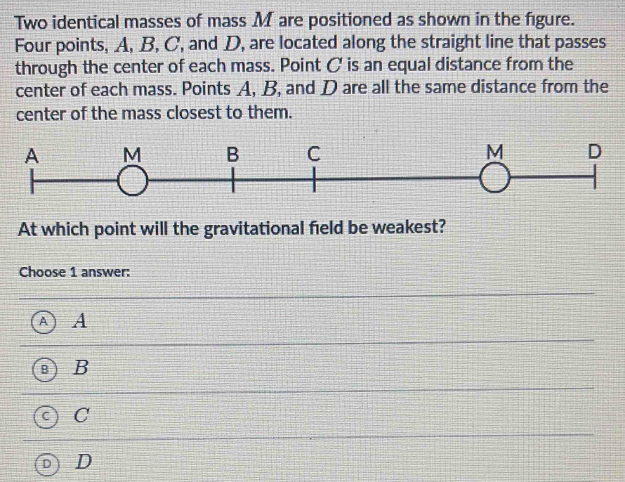 Solved: Two identical masses of mass M are positioned as shown in the ...