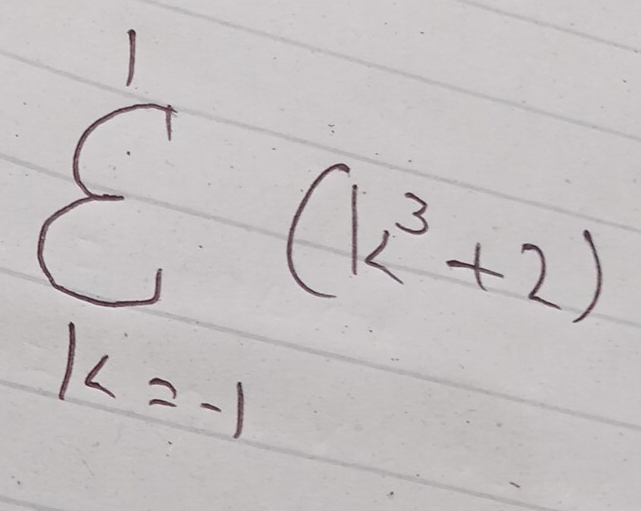 sumlimits _(k=-1)^1(k^2+2)