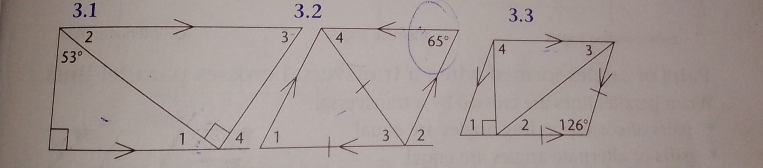 4
65°
3 2