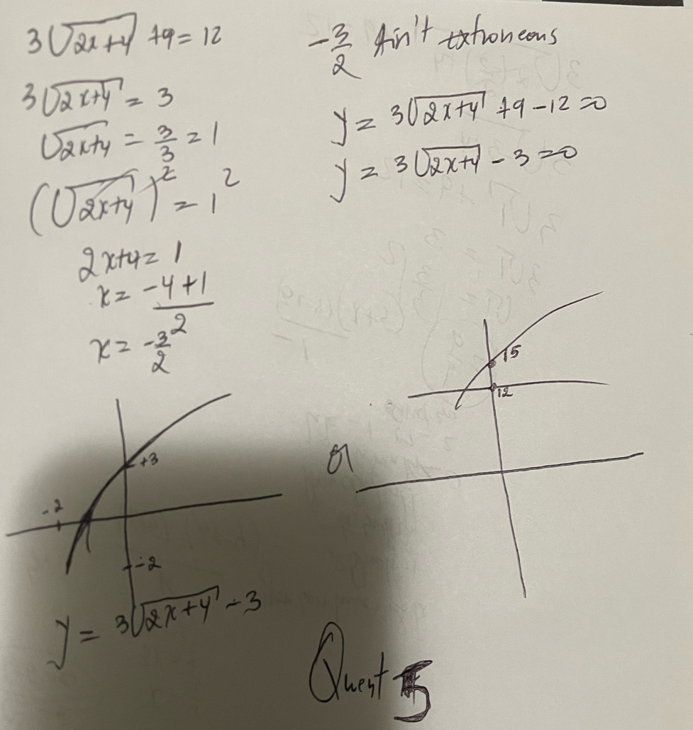 3sqrt(2x+4)+9=12