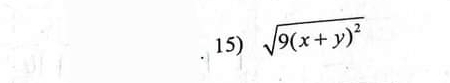 sqrt(9(x+y)^2)