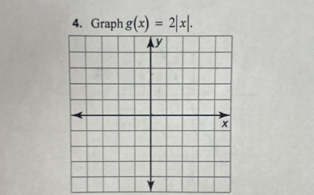 Graph g(x)=2|x|.