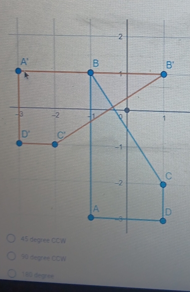 90 degree CCW
180 degree