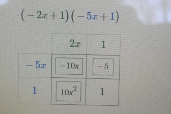 (-2x+1)(-5x+1)