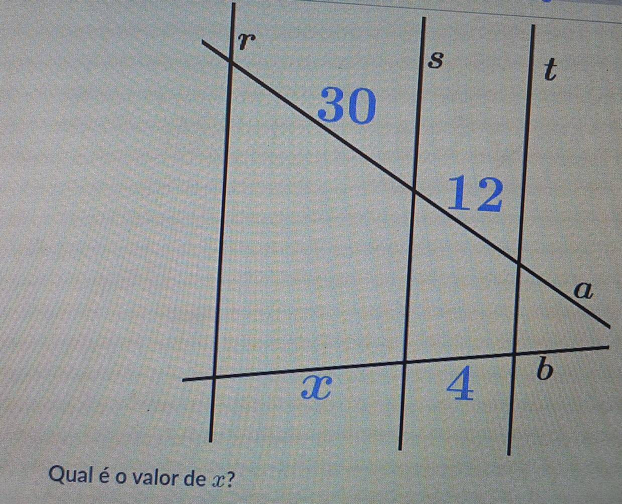 Qual é o vale x?