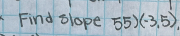 Find slope 55)(-3,5)