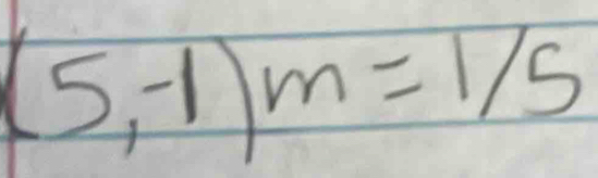 (5,-1)m=1/5