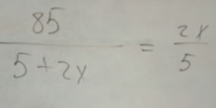  85/5+2y = 2x/5 