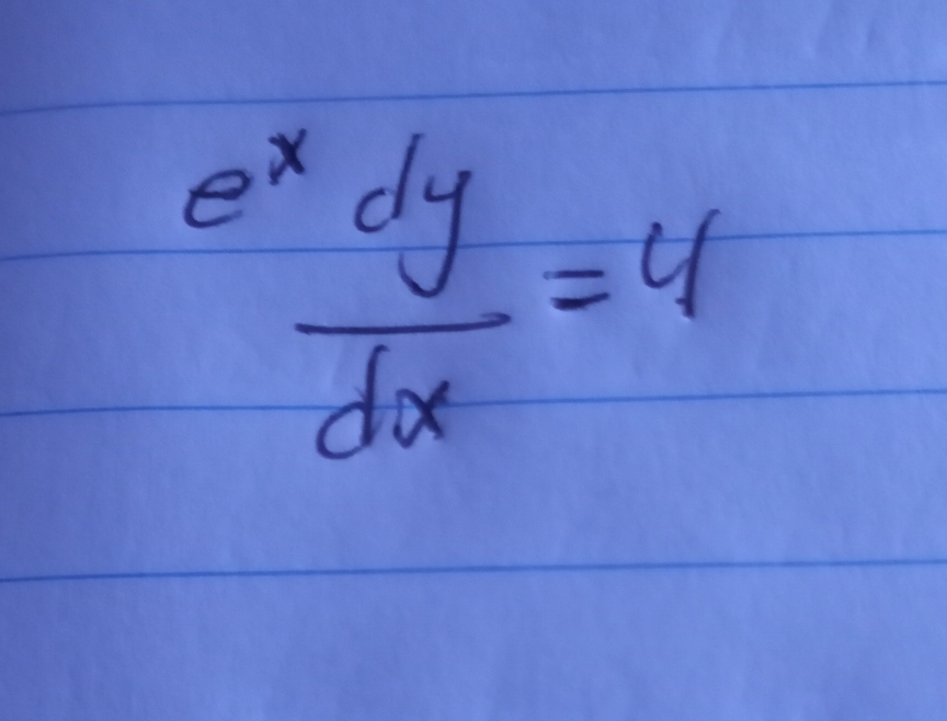  e^xdy/dx =4