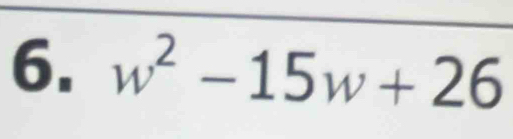 w^2-15w+26