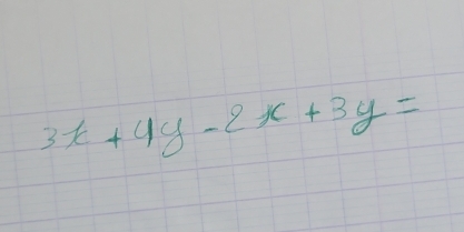 3x+4y-2x+3y=