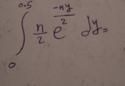 ∈t _0^((∈fty)frac n^frac -n^1)/22e^2dy=