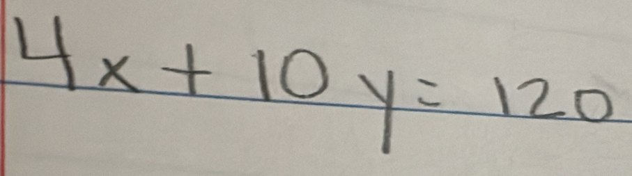 4x+10y=120