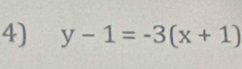 y-1=-3(x+1)