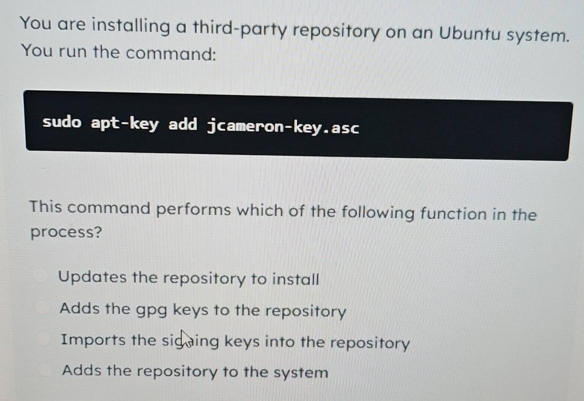 Solved: You are installing a third-party repository on an Ubuntu system ...