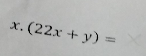 (22x+y)=