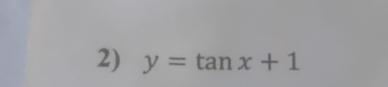 y=tan x+1