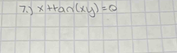 ) x+tan (xy)=0