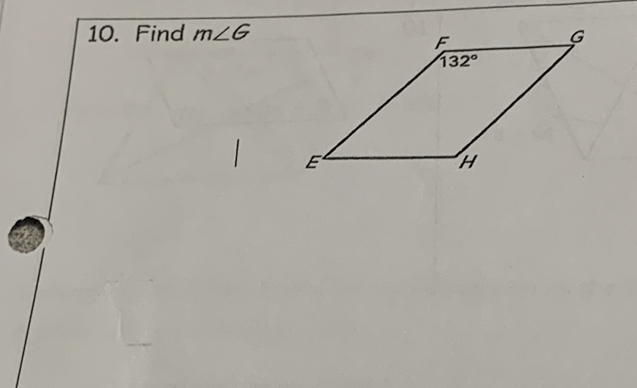 Find m∠G