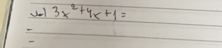 cl 3x^2+4x+1=