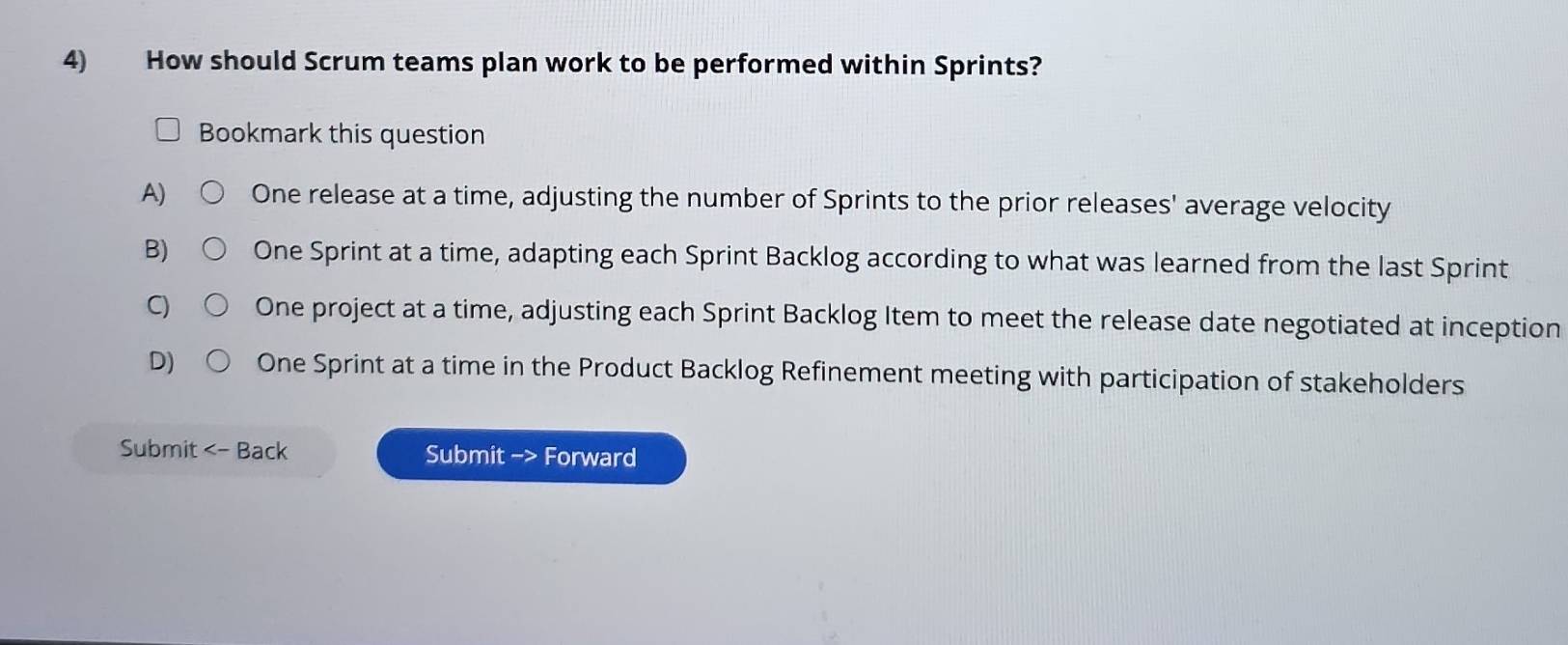 Solved: How should Scrum teams plan work to be performed within Sprints ...