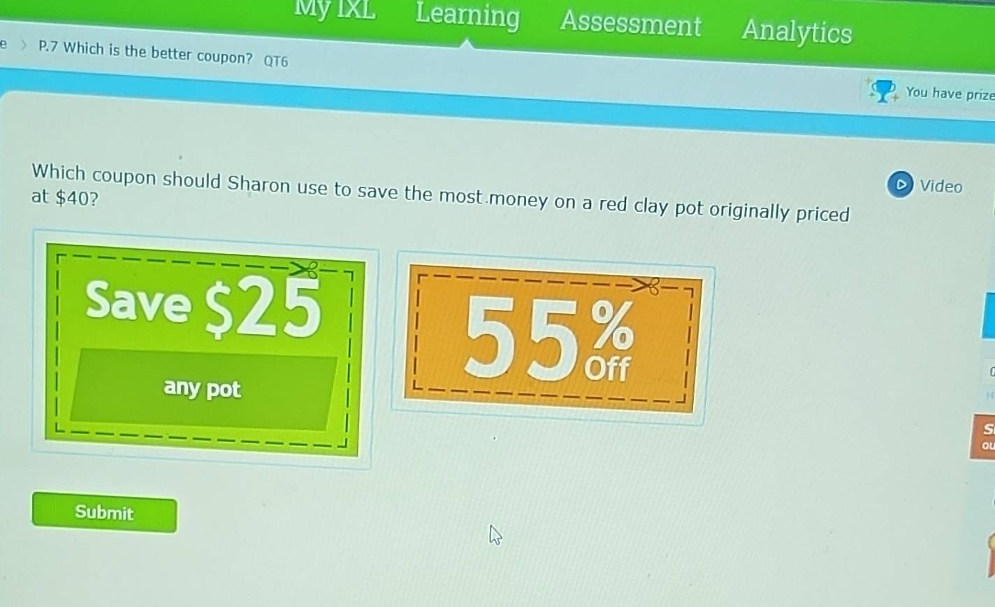Solved: My IxL Learning Assessment Analytics P.7 Which is the better ...