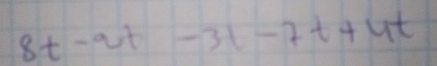 8t-at frac sqrt(6)= sqrt(6)/2  -3t-7t+4t