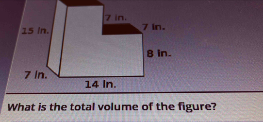 What is the total volume of the figure?