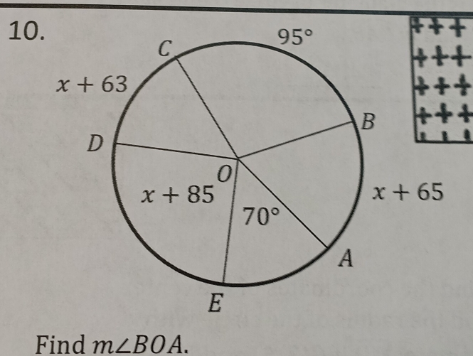 Find m∠ BOA.